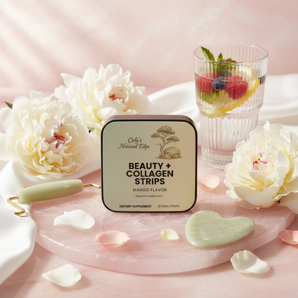 Beauty + Collagen Strips natural square background