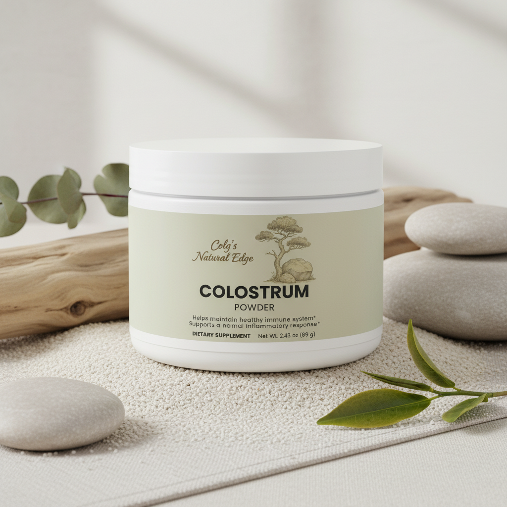 Colostrum Powder with Natural Background