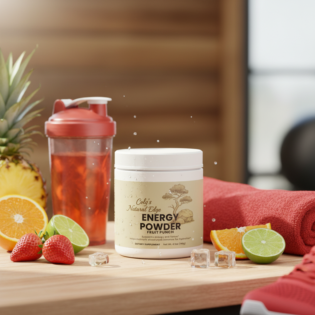 Energy Powder (Fruit Punch) natural square background