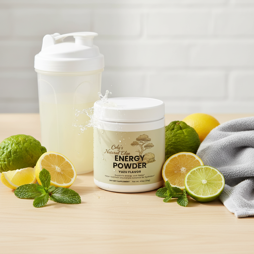 Energy Powder (Yuzu Flavor) natural square background