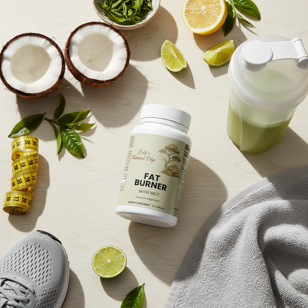 Fat Burner with MCT natural square background
