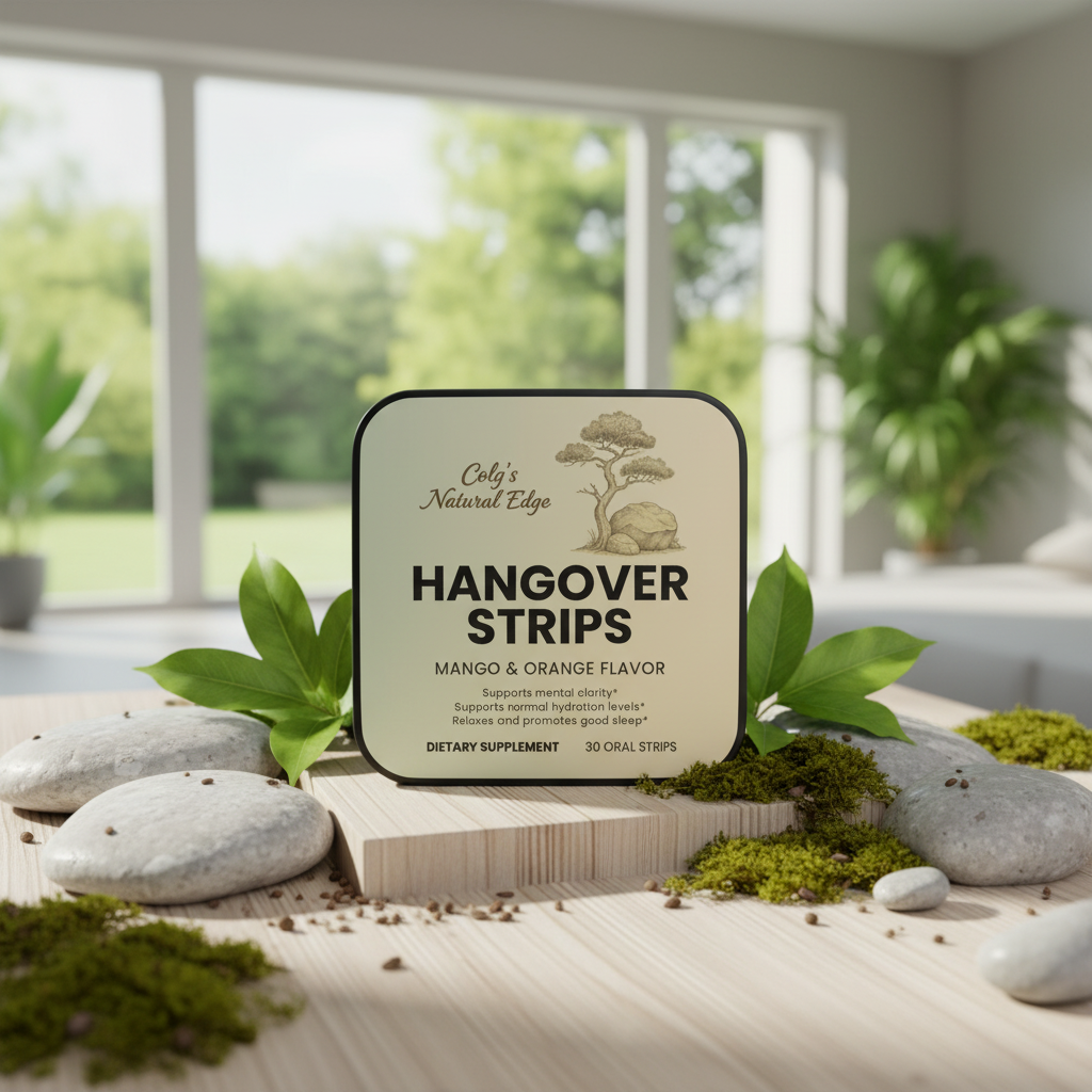 Hangover Strips with Natural Clinical Spa and Nature Background