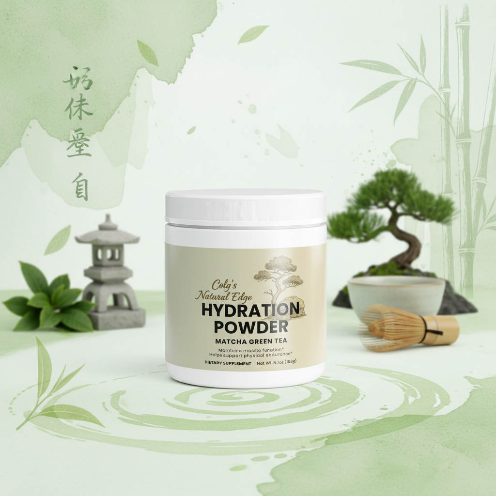 Hydration Powder (Matcha Green Tea) natural background