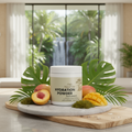 Hydration Powder (Peach Mango) with Natural Clinical Spa and Nature Background