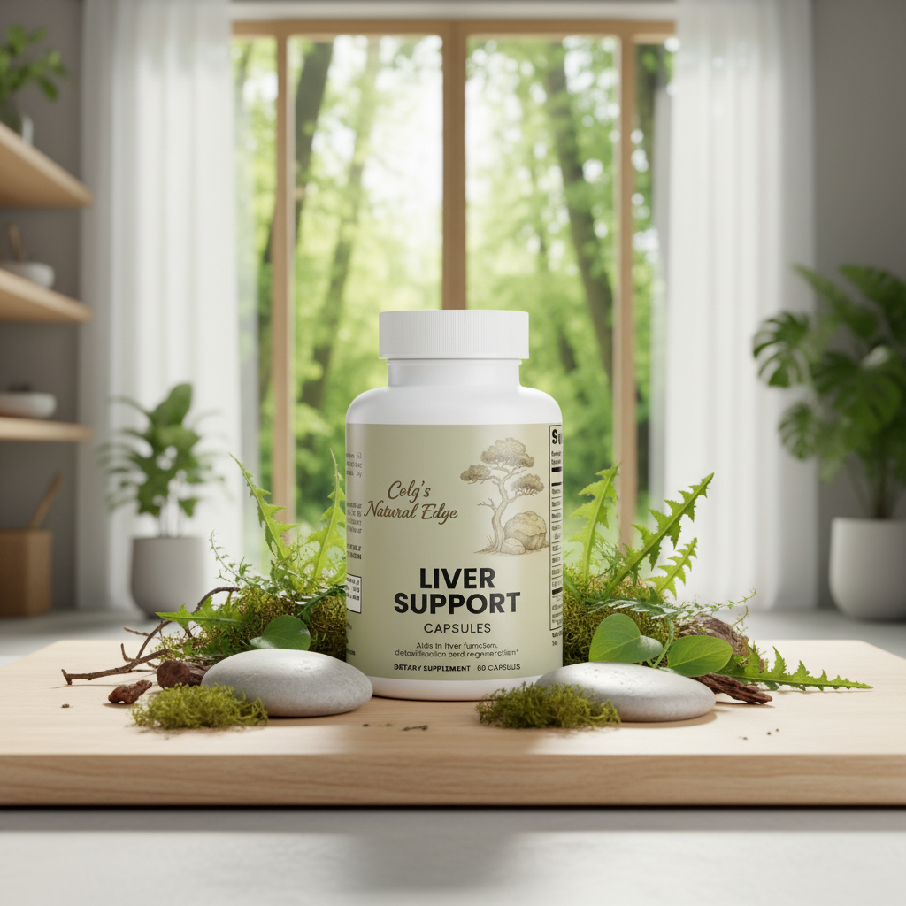 Liver Support with Natural Clinical Spa and Nature Background