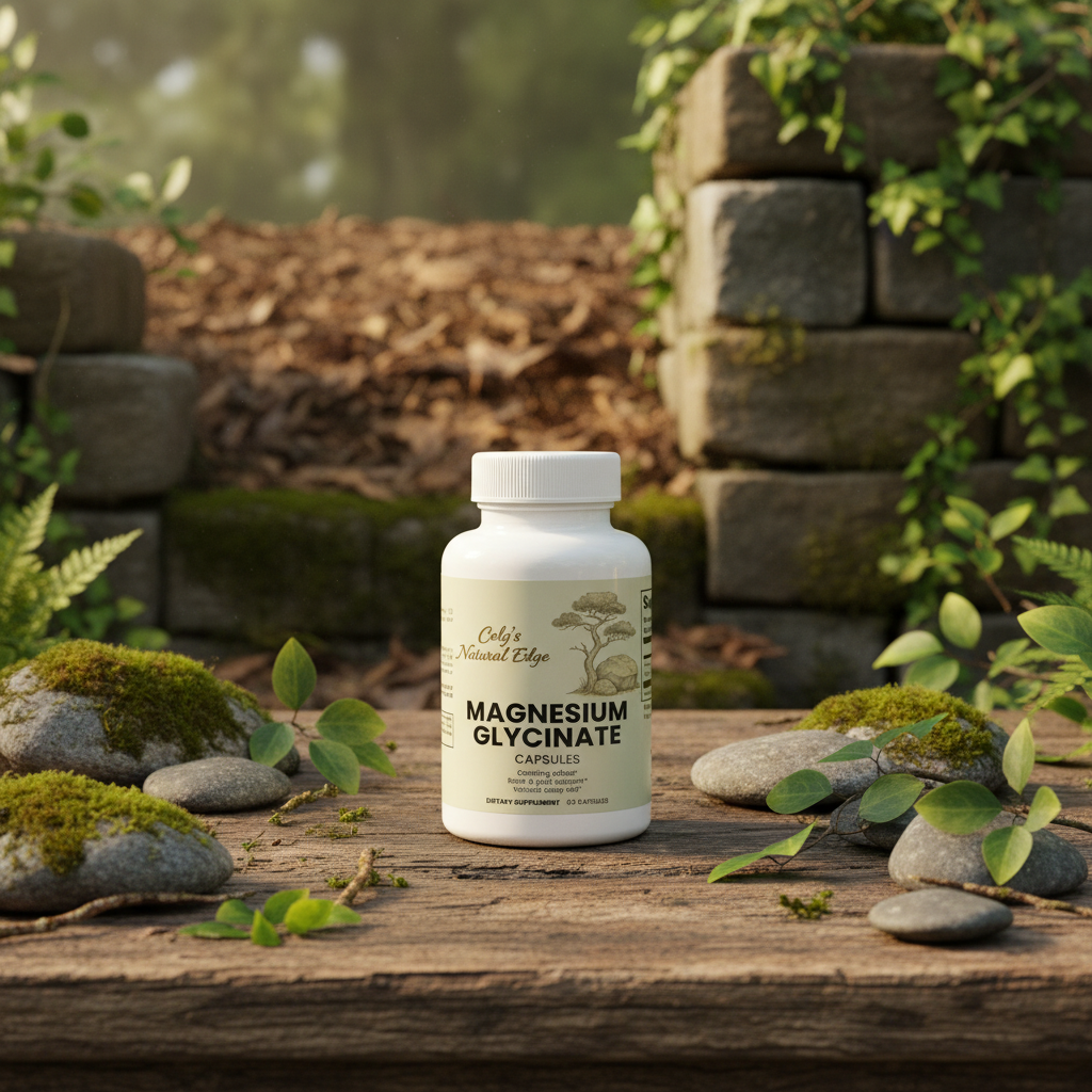 Magnesium Glycinate with Natural Outdoor Home Background