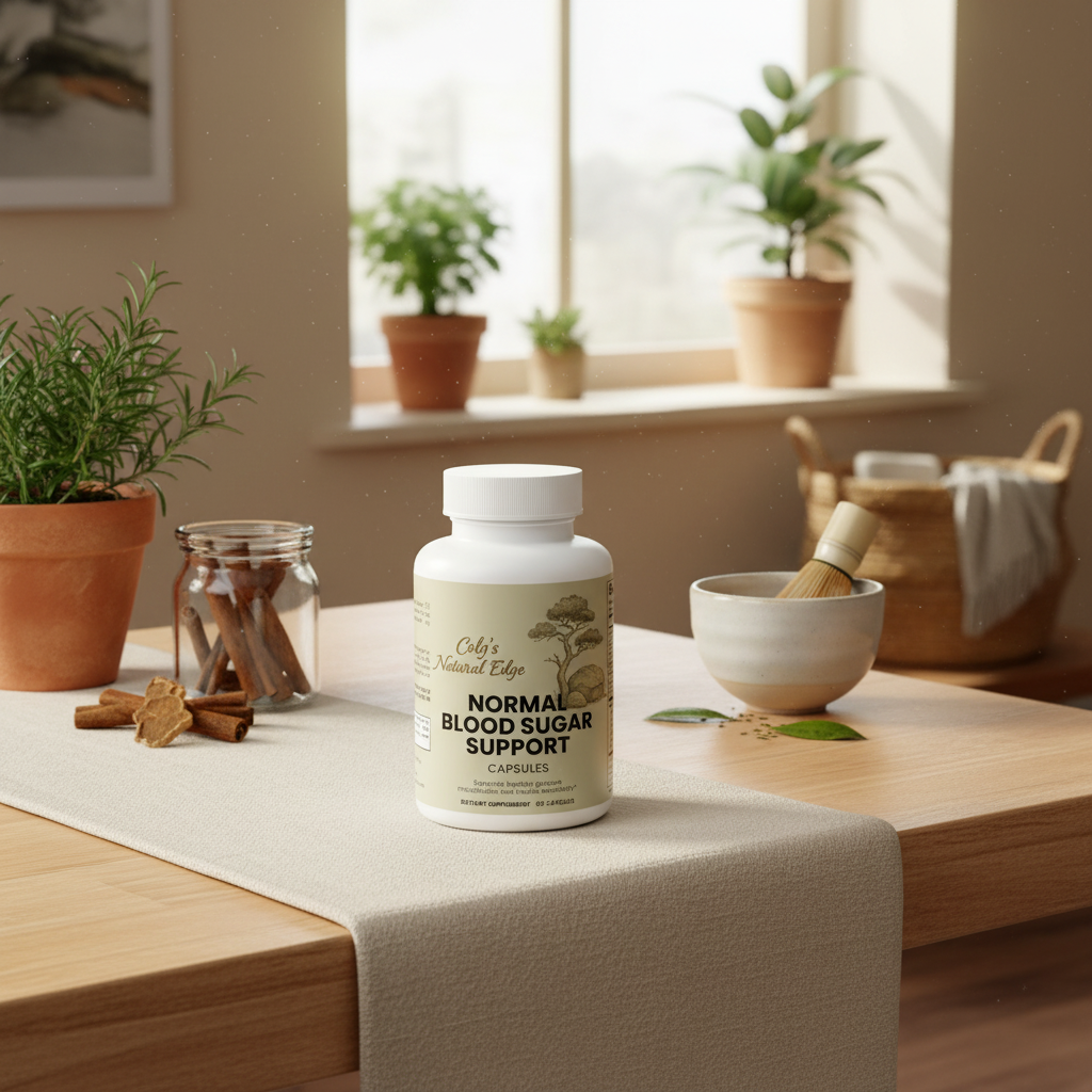 Normal Blood Sugar Support with Warm Natural Home Background