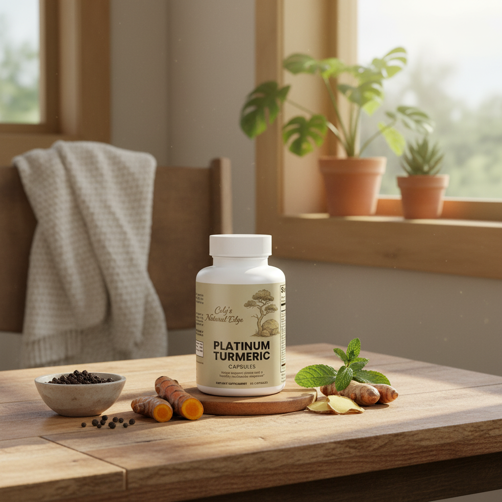 Platinum Turmeric with Warm Natural Home Background