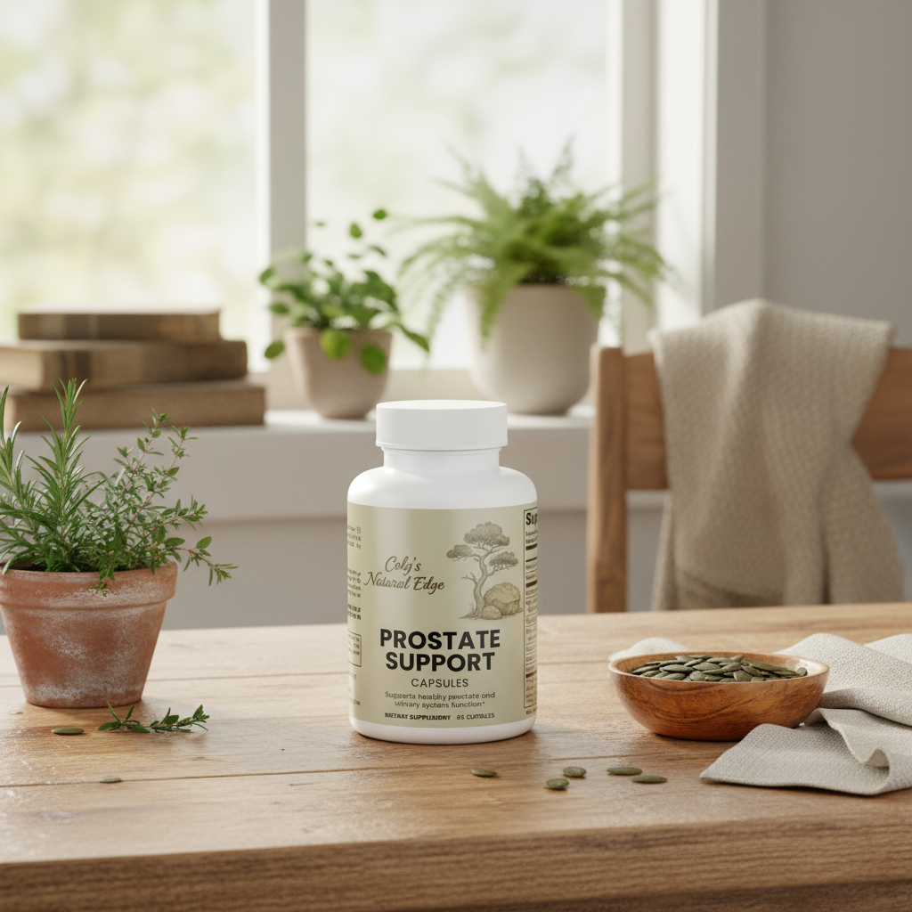 Prostate Support with Warm Natural Home Background