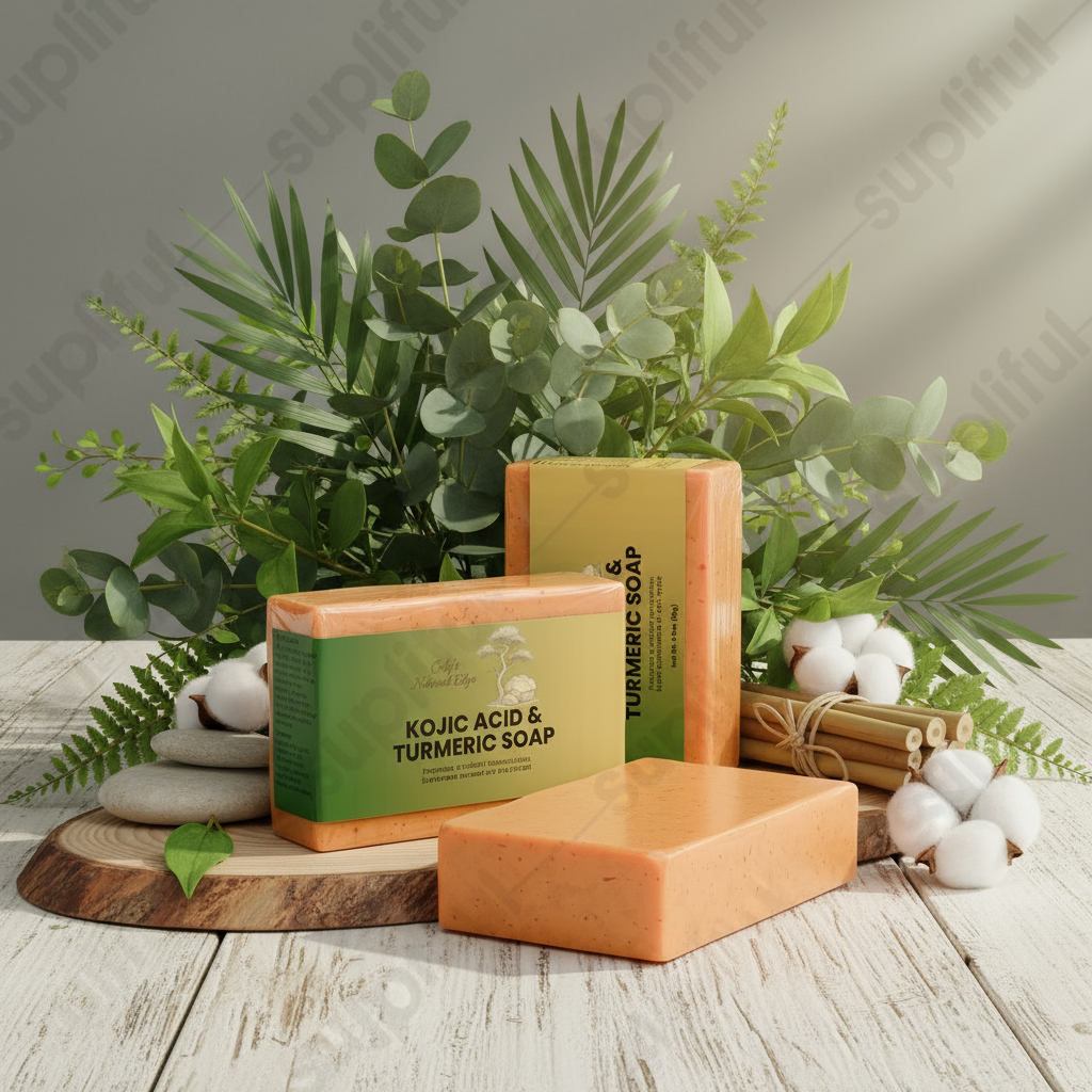 Soap with botanical background