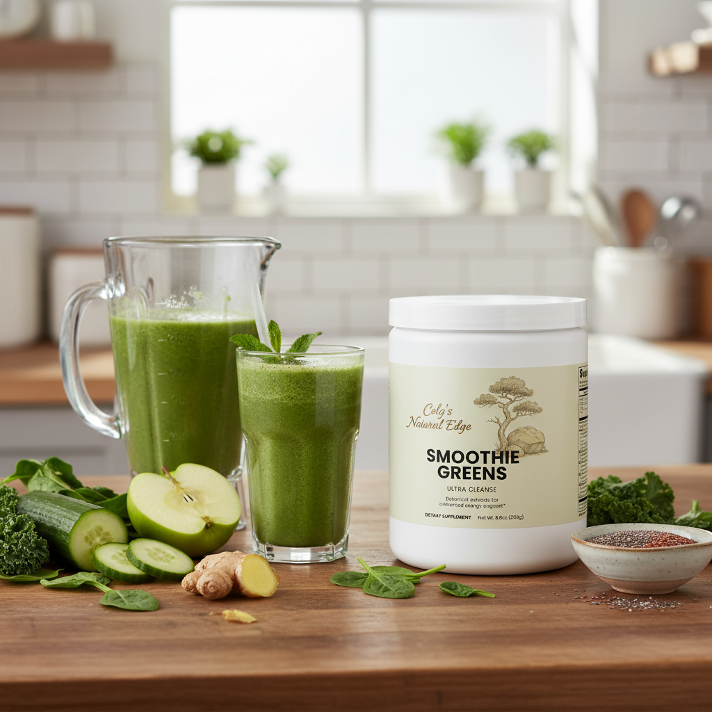 Ultra Cleanse Smoothie Greens natural realistic setting